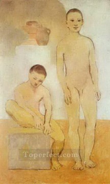  jeune - Deux jeunes 1905 Desnudo abstracto